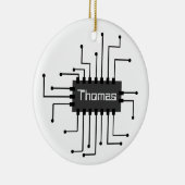 Personalisiertes IC-Chip-Image Keramik Ornament (Rechts)
