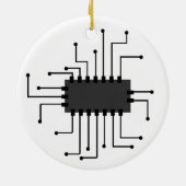 Personalisiertes IC-Chip-Image Keramik Ornament (Hinten)