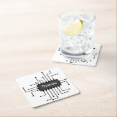 Personalisiertes IC-Chip-Image Rechteckiger Pappuntersetzer (Vor Ort)