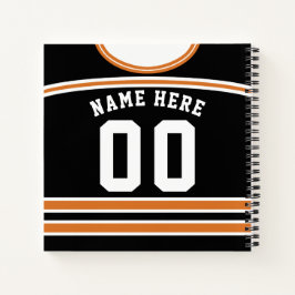 Personalisiertes Ice Hockey Jersey-Template-Notebo Notizbuch