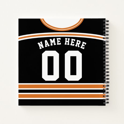 Personalisiertes Ice Hockey Jersey-Template-Notebo Notizbuch (Rückseite)
