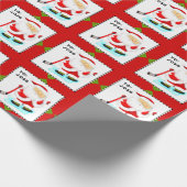 Personalisiertes Ice Hockey Weihnachtsgeschenk Geschenkpapier (Ecke)