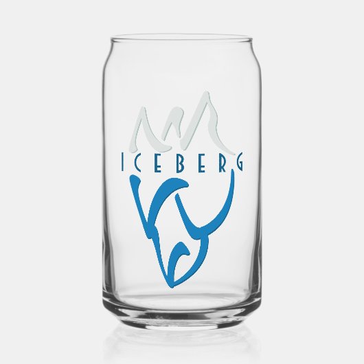 Personalisiertes Iceberg Art Blue Dosenglas (Vorderseite)