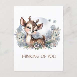 Personalisiertes "Ich denke an Dich" süßer Winterh Postkarte