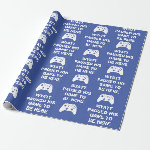 Personalisiertes Ich habe mein Spiel pausiert, um  Geschenkpapier