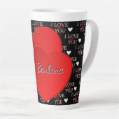 Personalisiertes Ich liebe dich  Milchtasse (Rechte Ecke)