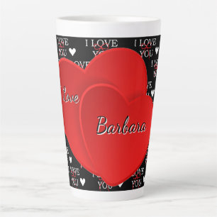 Personalisiertes Ich liebe dich Milchtasse