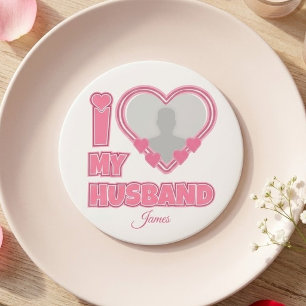 Personalisiertes Ich liebe meine Frau – Name und F Magnet