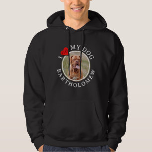 Personalisiertes ICH LIEBE MEINEN HUND Hoodie