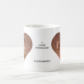 Personalisiertes 'Ich liebe Opa' 2-Foto-Geschenk Kaffeetasse (Mittel)