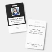 Personalisiertes ID-Foto-Abzeichen doppelseitig Ausweis (Front & Back)