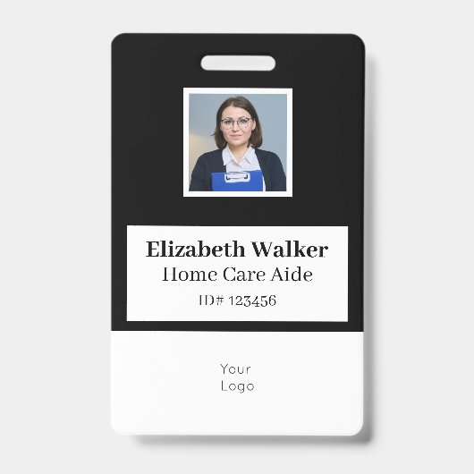 Personalisiertes ID-Foto-Abzeichen doppelseitig Ausweis (Front)