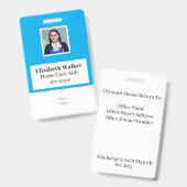 Personalisiertes ID-Foto-Abzeichen doppelseitig Ausweis (Front & Back)