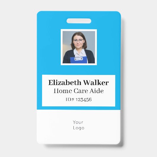 Personalisiertes ID-Foto-Abzeichen doppelseitig Ausweis (Front)