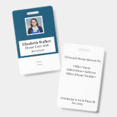 Personalisiertes ID-Foto-Abzeichen doppelseitig Ausweis (Vorder- & Rückseite)