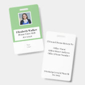 Personalisiertes ID-Foto-Abzeichen doppelseitig Ausweis (Front & Back)