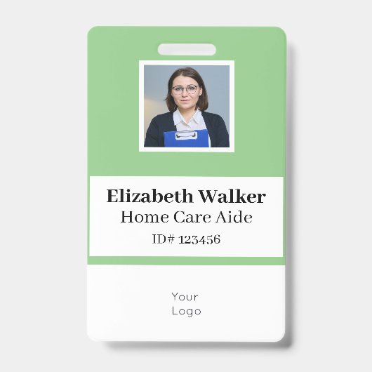 Personalisiertes ID-Foto-Abzeichen doppelseitig Ausweis (Front)