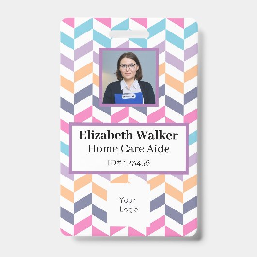 Personalisiertes ID-Foto-Abzeichen doppelseitig Ausweis (Vorderseite)