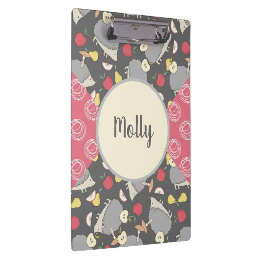 personalisiertes Igel Klemmbrett (Rechts)