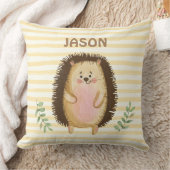Personalisiertes Igel Streifen Kinderzimmer Kissen (Decke)
