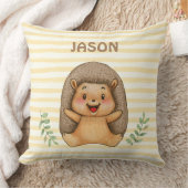Personalisiertes Igel Streifen Kinderzimmer Kissen (Decke)