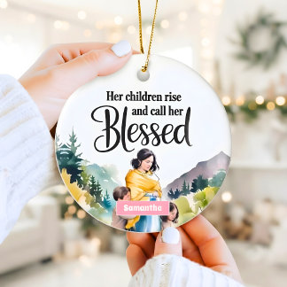 Personalisiertes Ihre Kinder Erheben Christliche F Keramik Ornament
