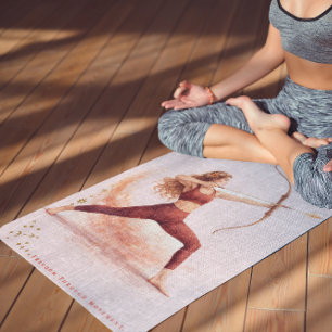 Personalisiertes illustriertes Schütze-Sternzeiche Yogamatte