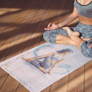 Personalisiertes illustriertes Wassermann-Sternzei Yogamatte