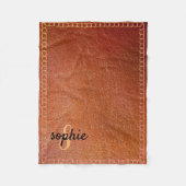 Personalisiertes Imitat-Leder Fleecedecke (Vorderseite)