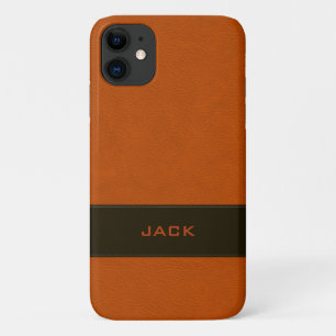 Personalisiertes Imitat-Orangen-Leder Case-Mate iPhone Hülle