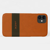 Personalisiertes Imitat-Orangen-Leder Case-Mate iPhone Hülle (Rückseite (Horizontal))
