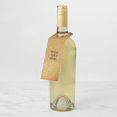 Personalisiertes ImitatgoldGlitter-Druckpapier Flaschenanhänger (Angewinkelt)