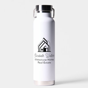 Personalisiertes Immobilienfirmen-Logo Makler Trinkflasche