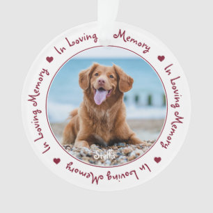 Personalisiertes In Liebe Erinnerung Foto Haustier Ornament