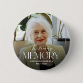 Personalisiertes In Loving Memory Foto-Memorial Button (Vorderseite)