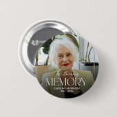 Personalisiertes In Loving Memory Foto-Memorial Button (Vorne & Hinten)