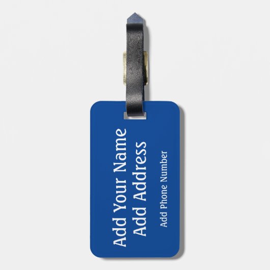 Personalisiertes, individualisierbares amerikanisc gepäckanhänger (Rückseite vertikal)