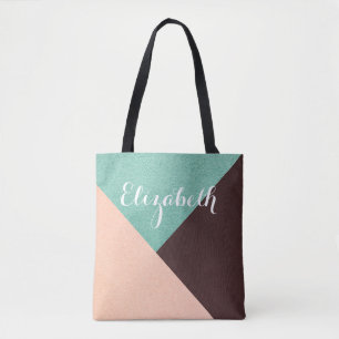 Personalisiertes, individuell angepasstes rosa grü tasche