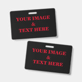 Personalisiertes individuelles Abzeichen für Foto  Ausweis (Vorder- & Rückseite)