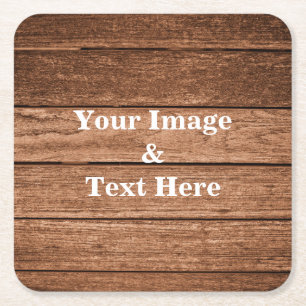Personalisiertes individuelles eigenes Foto Holz Rechteckiger Pappuntersetzer