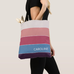 Personalisiertes individuelles farbenfrohes Streif Tasche