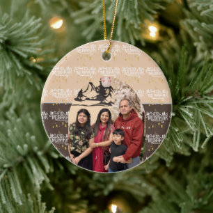 Personalisiertes individuelles Foto Bild Familie Keramik Ornament