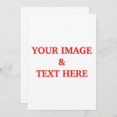 Personalisiertes individuelles Foto Einladung (Vorne/Hinten)