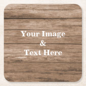 Personalisiertes, individuelles Foto Holz Rechteckiger Pappuntersetzer (Vorderseite)