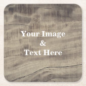 Personalisiertes individuelles Foto Holz Rechteckiger Pappuntersetzer (Vorderseite)