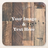 Personalisiertes, individuelles Foto Holz Rechteckiger Pappuntersetzer (Vorderseite)