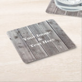 Personalisiertes individuelles Foto Holz Rechteckiger Pappuntersetzer (angewinkelt)