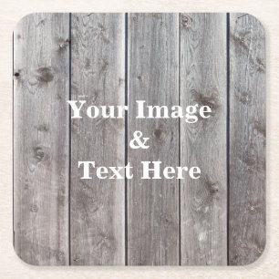 Personalisiertes individuelles Foto Holz Rechteckiger Pappuntersetzer