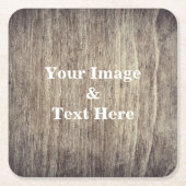 Personalisiertes individuelles Foto Holz Rechteckiger Pappuntersetzer (Vorderseite)