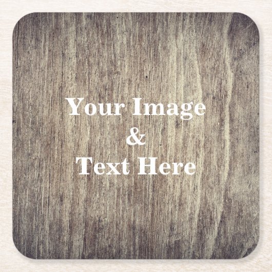 Personalisiertes individuelles Foto Holz Rechteckiger Pappuntersetzer (Vorderseite)